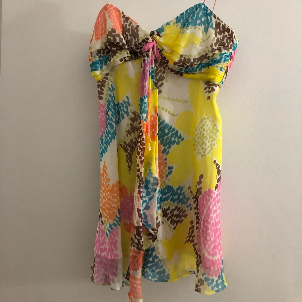 Milly silk spaghetti strap top